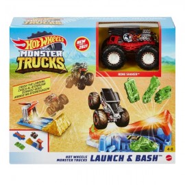 HW MONSTER TRUCKS LANZA Y APLASTA GVK08