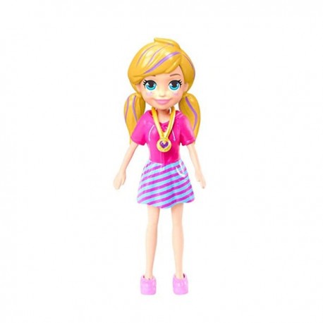 POLLY POCKET MUÑECA RAYAS AZULES FWY19