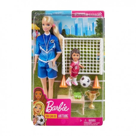 BARBIE SET ENTRENADORA DE FUTBOL - GLM53