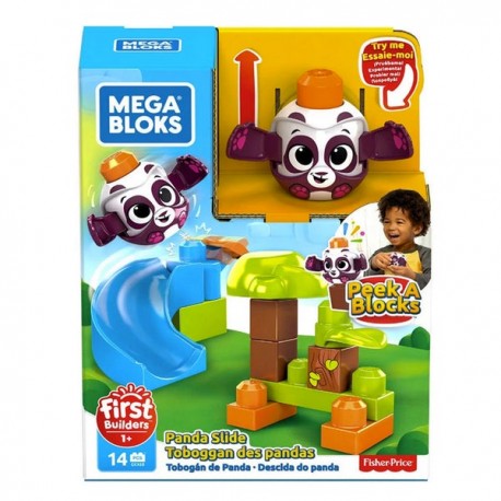 MEGA BLOKS PEEK A BLOCKS RESBALADILLA - TOBOGÁN DE PANDAS GKX66