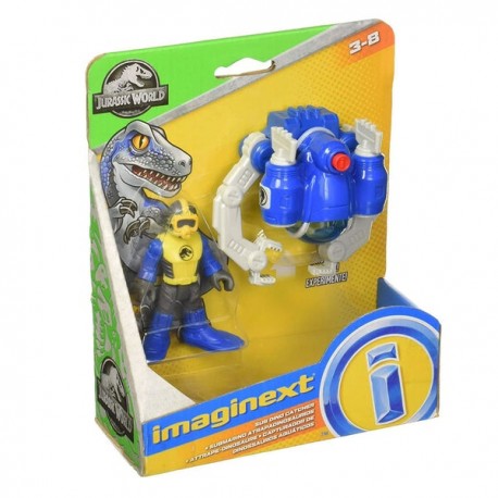 VEHÍCULO Y FIGURA IMAGINEXT JURASSIC WORLD - SUBMARINO ATRAPADINOSAURIOS FMX92