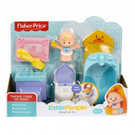 FISHER PRICE LITTLE PEOPLE BABIES SURTIDO DE ACTIVIDADES DEL BEBE - HORA DEL BAÑO GKP64