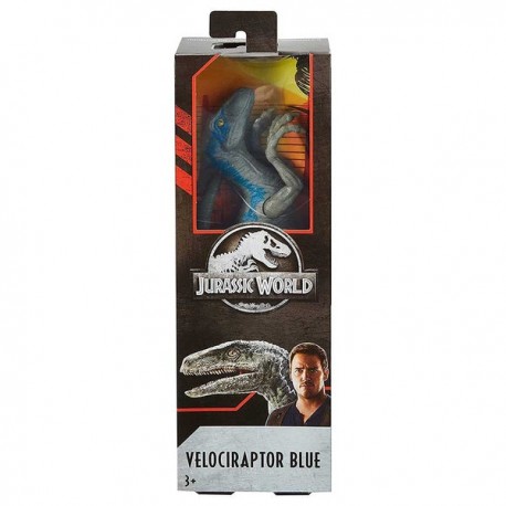 JURASSIC WORLD FIGURA BÁSICA - VELOCIRAPTOR BLUE FNY41