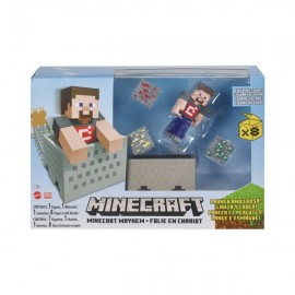 MINECRAFT CORE FIGURA DE 3.25" CON DINAMICA DE COCHE DE CRAF GVL55