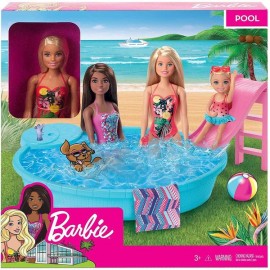 BARBIE PISCINA GLAM CON MUNECA GHL91