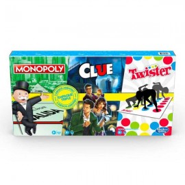 Juego de mesa Hasbro Games Pack triple Monopoly + Clue + Twister E9495